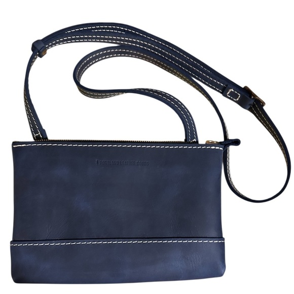 Portland Leather Handbags - EUC Portland Leather Navy Crossbody Bag
